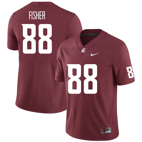 Men #88 Rodrick Fisher Washington State Cougars College Football Jerseys Sale-Crimson